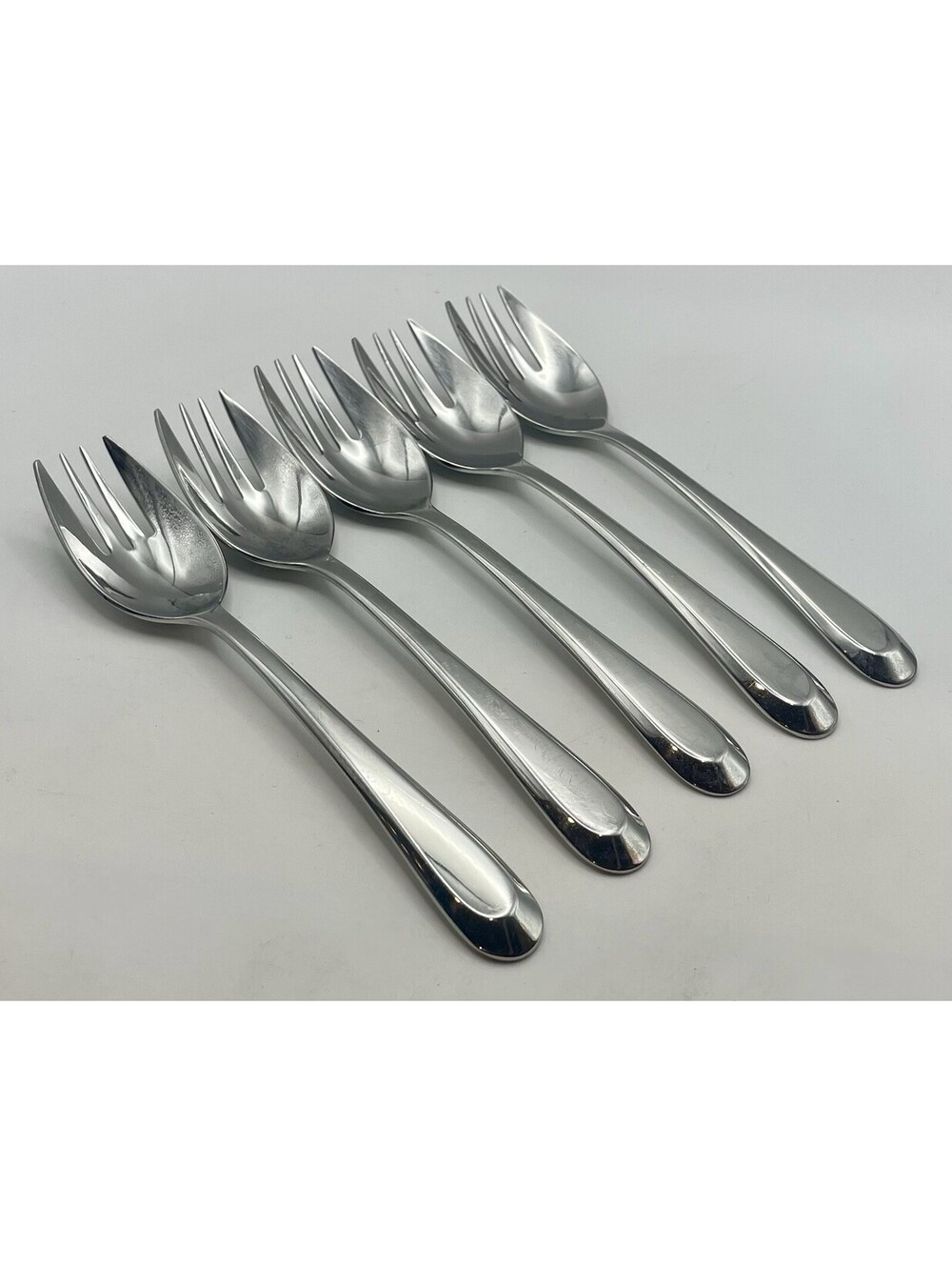 (5) Lenox Belmont Bellevue 18/10 Stainless Vietnam Individual Spork Lot ~ 6 5/8”